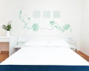 Beautiful Lotus Floral Vines Modern Wall Art Vinyl Decal